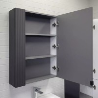 Зеркальный шкаф Comfortу Лима 00-00019425, 60 см, цвет антрацит