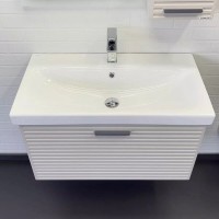 Тумба с раковиной Comfortу Касабланка 00-00019529, подвесная, 80 см, цвет серый шёлк