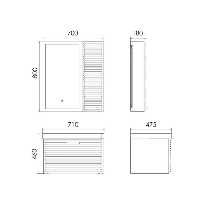 Тумба с раковиной Comfortу Танжер 00-00019565CF, подвесная, 70 см, цвет белый матовый