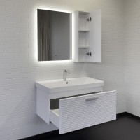 Тумба с раковиной Comfortу Танжер 00-00019566CF, подвесная, 90 см, цвет белый матовый