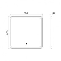 Зеркальный шкаф Comforty Ангара 00-00019940 (00-00019940CF), 90 см, с LED подсветкой и антизапотеванием, дуб латте