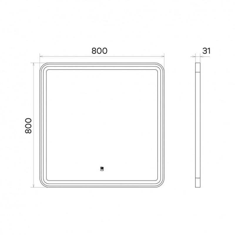 Зеркальный шкаф Comforty Ангара 00-00019940 (00-00019940CF), 90 см, с LED подсветкой и антизапотеванием, дуб латте