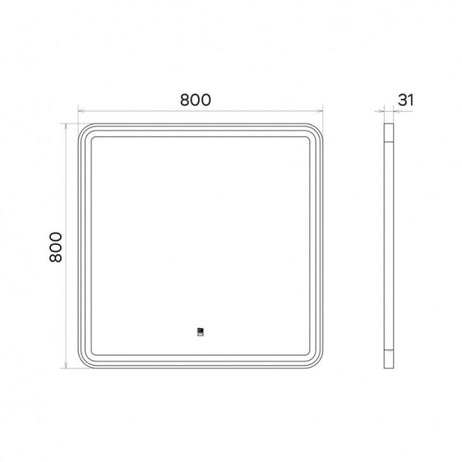 Зеркальный шкаф Comforty Ангара 00-00019940 (00-00019940CF), 90 см, с LED подсветкой и антизапотеванием, дуб латте