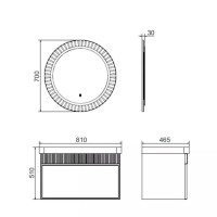 Тумба Comforty Мадрид, 00-00019943, 80 см, с раковиной Comforty CF19595BX-80, белая матовая