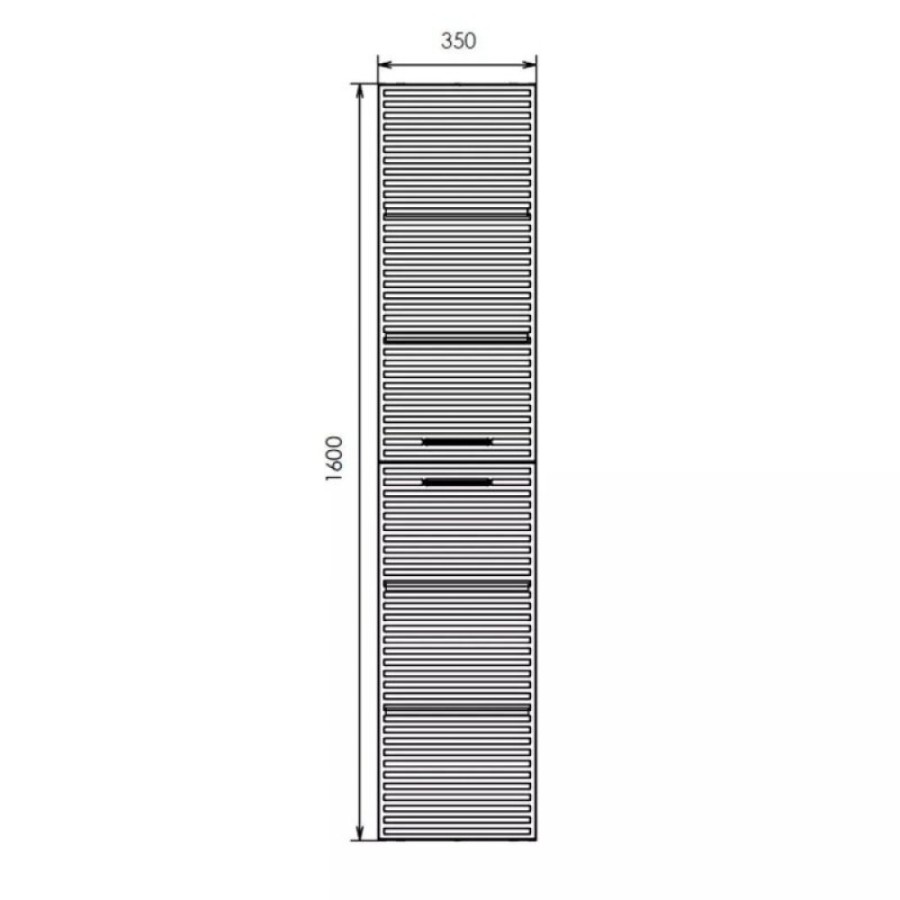 Шкаф-пенал Comfortу Касабланка 00-00020082 (00-00020082CF), подвесной, 35 см, ручка метталик, цвет серый шёлк