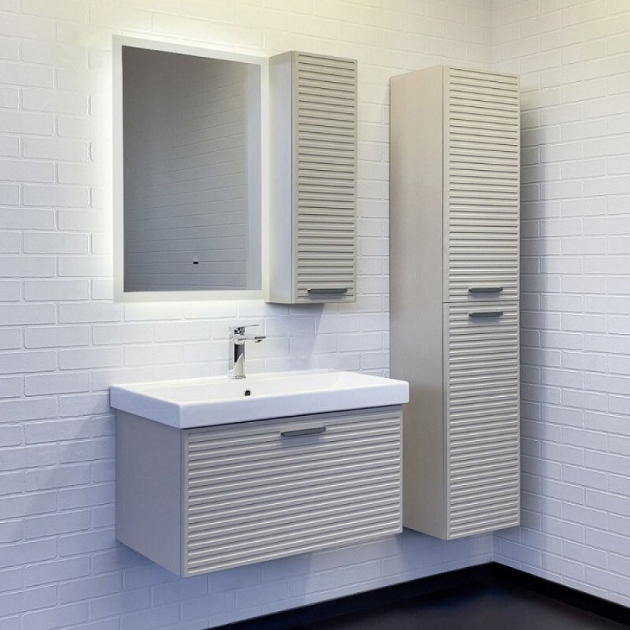 Шкаф-пенал Comfortу Касабланка 00-00020084, подвесной, 25 см, цвет серый шелк