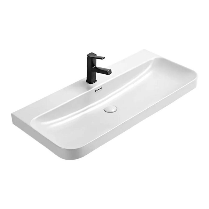 Тумба с раковиной Comfortу Мадрид 00-00020148, 100 см, подвесная, цвет серый шёлк