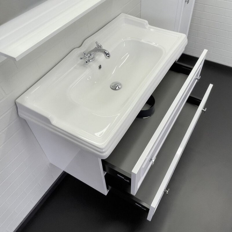 Тумба с раковиной Comfortу Феррара 00-00020308, 100 см, подвесная, цвет белый