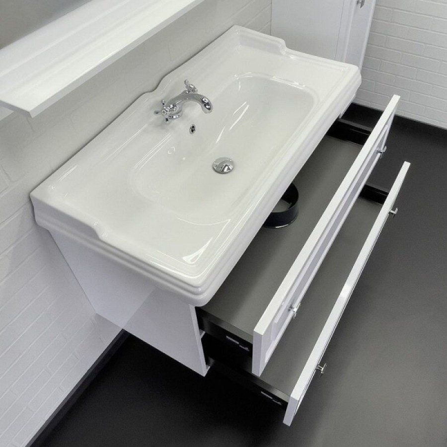 Тумба с раковиной Comfortу Феррара 00-00020308, 100 см, подвесная, цвет белый