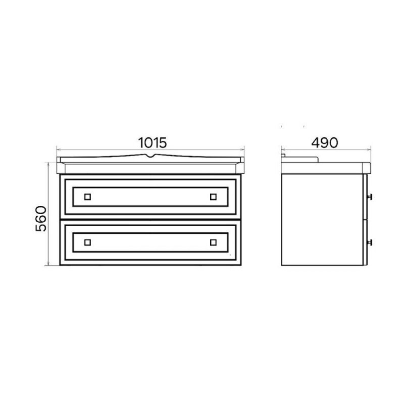 Тумба с раковиной Comfortу Феррара 00-00020308, 100 см, подвесная, цвет белый