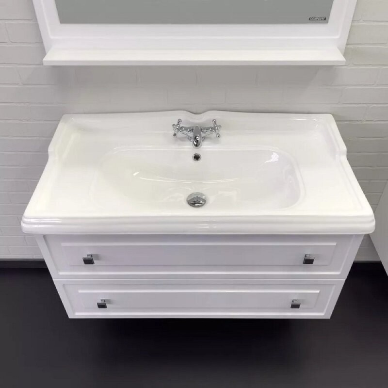 Тумба с раковиной Comfortу Феррара 00-00020308, 100 см, подвесная, цвет белый
