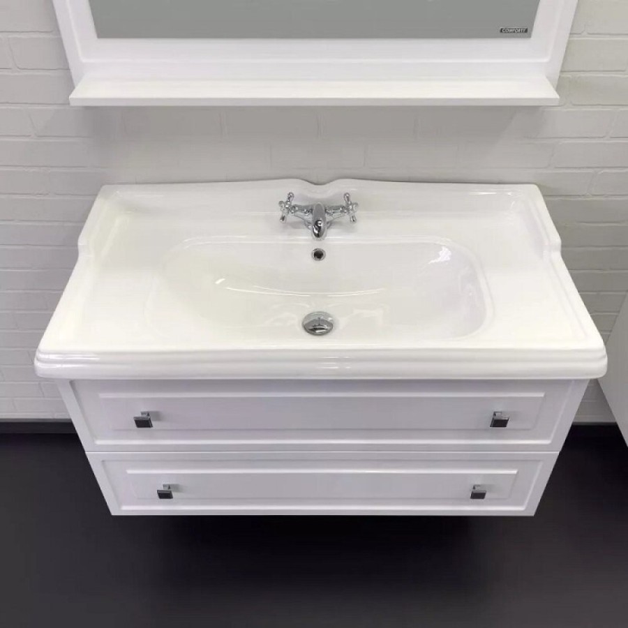 Тумба с раковиной Comfortу Феррара 00-00020308, 100 см, подвесная, цвет белый