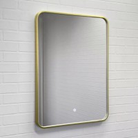 Зеркало Comfortу Сириус 00-00020471 (00-0014192CF), 60 см, LED-подсветка, сенсор, рама золото матовое