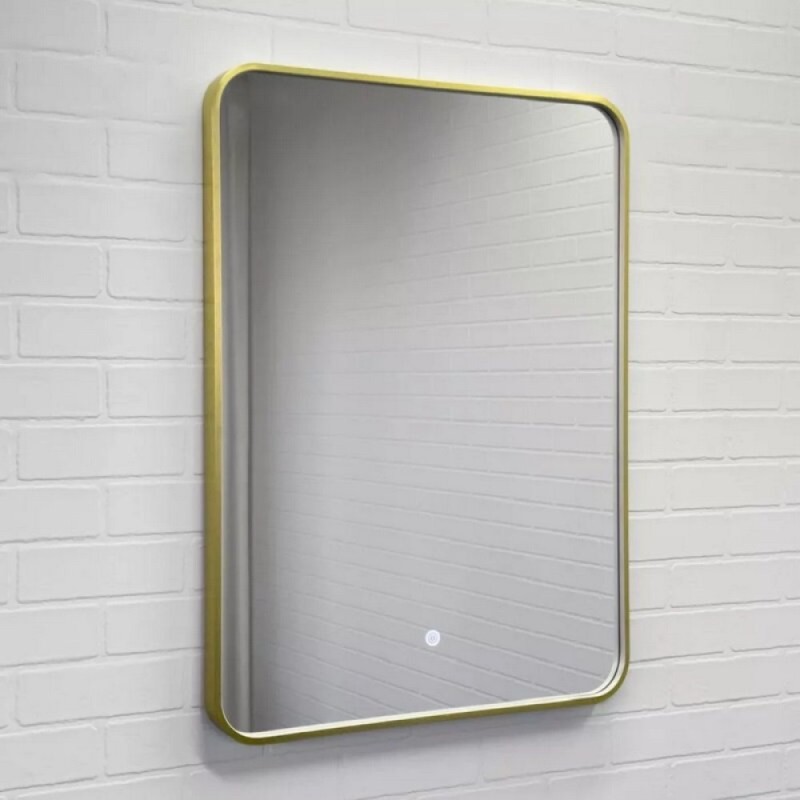 Зеркало Comfortу Сириус 00-00020471 (00-0014192CF), 60 см, LED-подсветка, сенсор, рама золото матовое