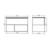 Тумба с раковиной Comfortу Тургояк 00-00020597, 75 см, подвесная, цвет дуб светлый