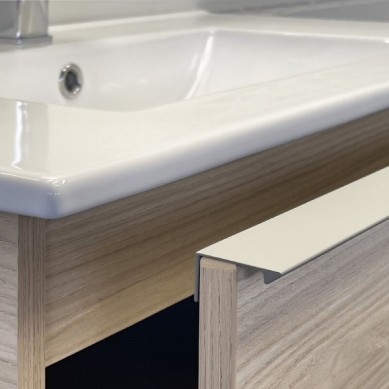 Тумба с раковиной Comfortу Тургояк 00-00020597, 75 см, подвесная, цвет дуб светлый