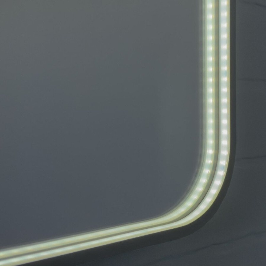 Зеркало Comfortу Сириус 00-00020612 (00-00014193CF), 60 см, LED IC-подсветка холодный свет, сенсор, рама серебро матовое