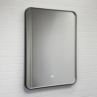 Зеркало Comfortу Сириус 00-00020613 (00-00014194CF), 60 см, LED IC-подсветка холодный свет, сенсор, цвет рамы черный матовый