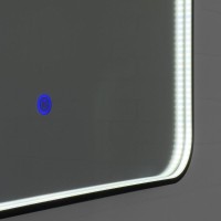 Зеркало Comfortу Сириус 00-00020613 (00-00014194CF), 60 см, LED IC-подсветка холодный свет, сенсор, цвет рамы черный матовый