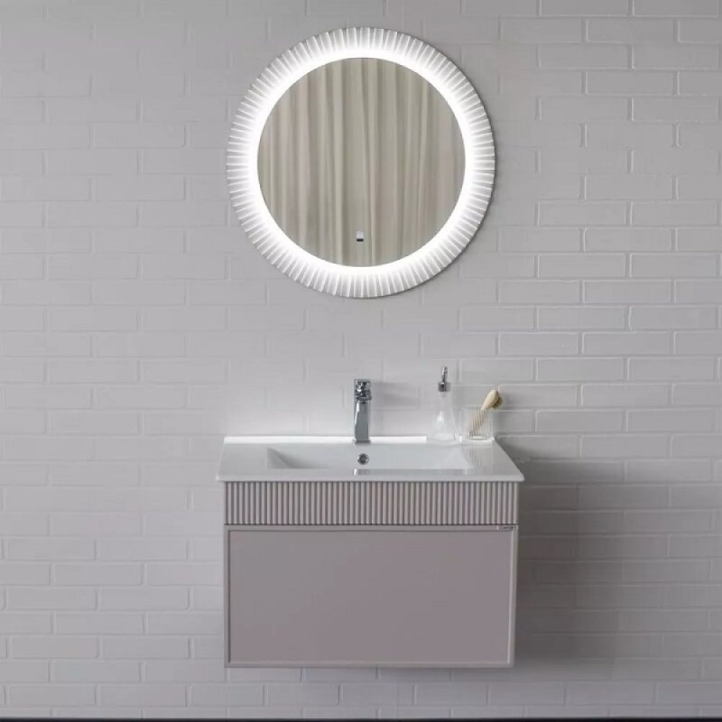 Тумба с раковиной Comfortу Мадрид 00-00020643, 70 см, подвесная, цвет серый шелк