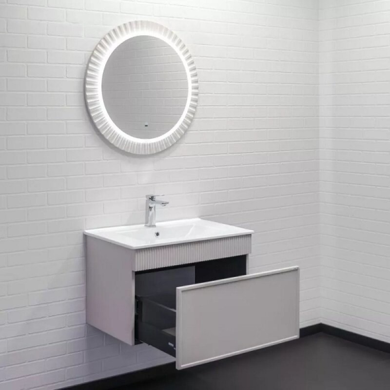 Тумба с раковиной Comfortу Мадрид 00-00020643, 70 см, подвесная, цвет серый шелк