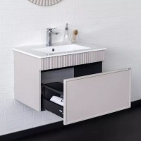 Тумба с раковиной Comfortу Мадрид 00-00020643, 70 см, подвесная, цвет серый шелк