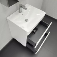 Тумба с раковиной Comforty Валдай 00-00020675, 60 см, подвесная, белая матовая