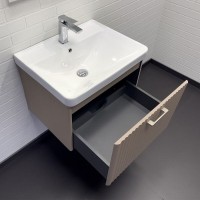 Тумба с раковиной Comforty Ангара 00-00021034, 60 см, цвет латте