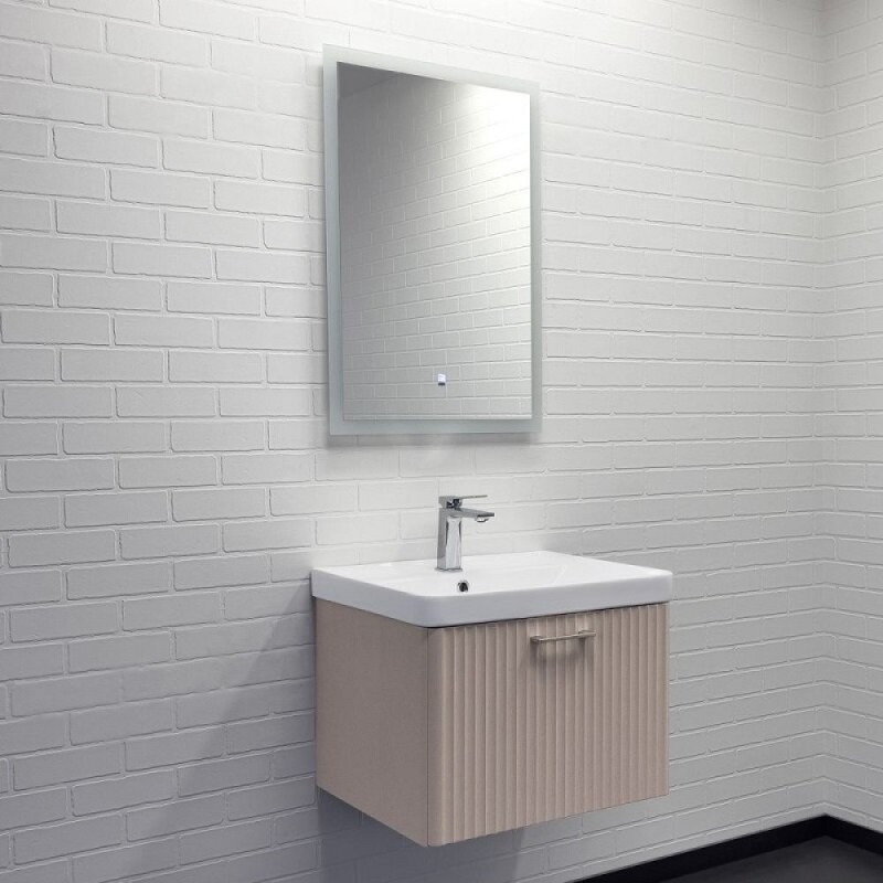 Тумба с раковиной Comforty Ангара 00-00021034, 60 см, цвет латте