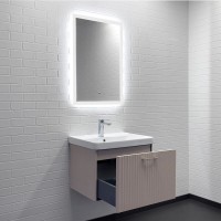 Тумба с раковиной Comforty Ангара 00-00021034, 60 см, цвет латте