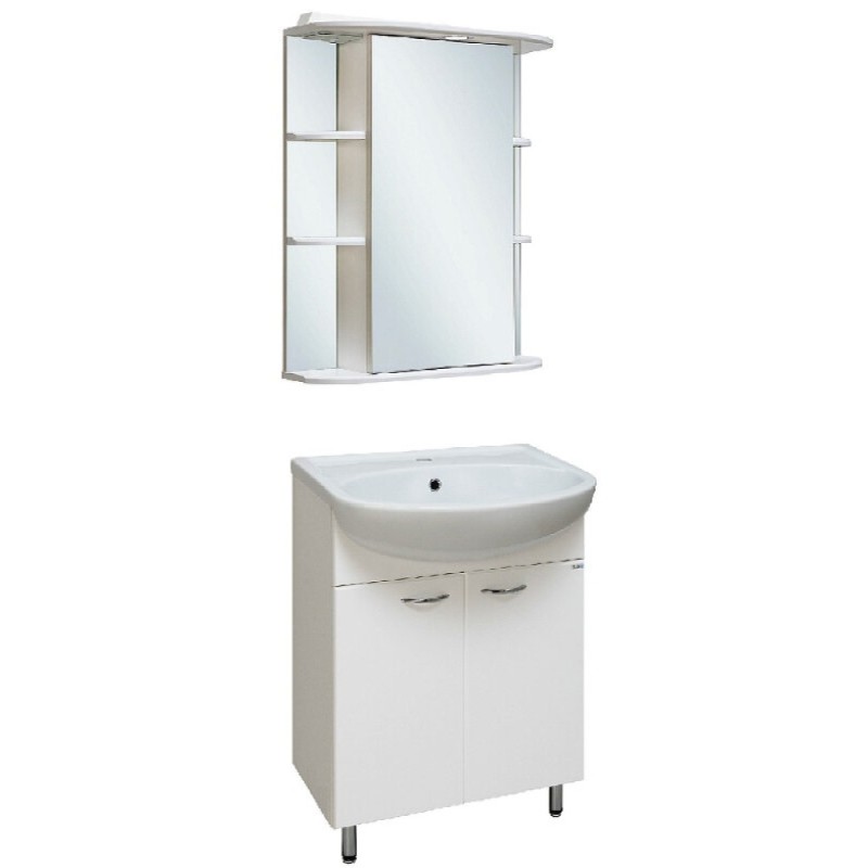 Тумба под раковину Runo Уют 60, белая, 00000000067