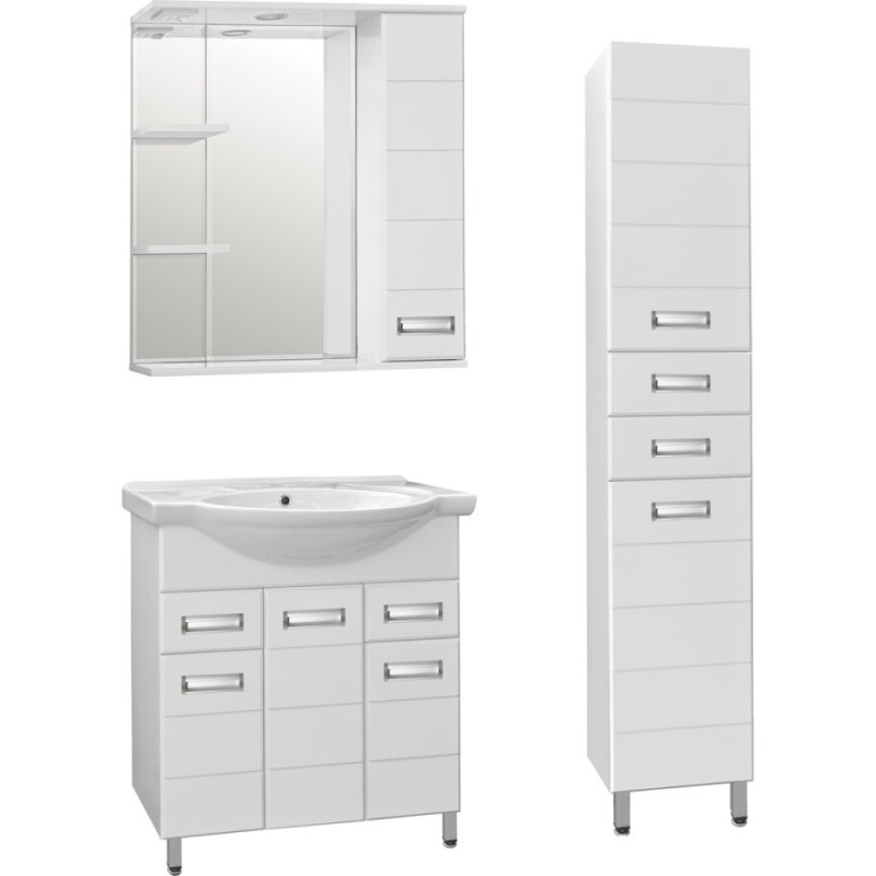 Зеркало-шкаф Style Line Ирис 75/С ЛС-00000020, правое, 75 см, подвесное, белое
