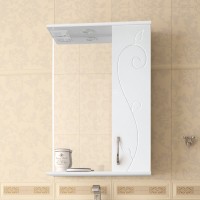 Зеркало-шкаф Style Line Эко Фьюжн Панда 55/С ЛС-00000077, 55 см, правое, подвесное, белое