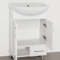 Тумба под раковину Style Line Эко Стандарт №10 50 ЛС-00000095, 50 см, напольная, белая