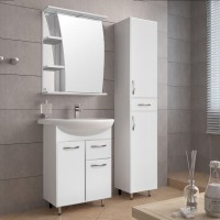 Тумба под раковину Style Line Эко Стандарт №11 61 ЛС-00000101, 61 см, напольная, белая