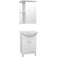 Зеркальный шкаф Style Line Эко Стандарт Николь 50/С ЛС-00000116, 50 см, белое