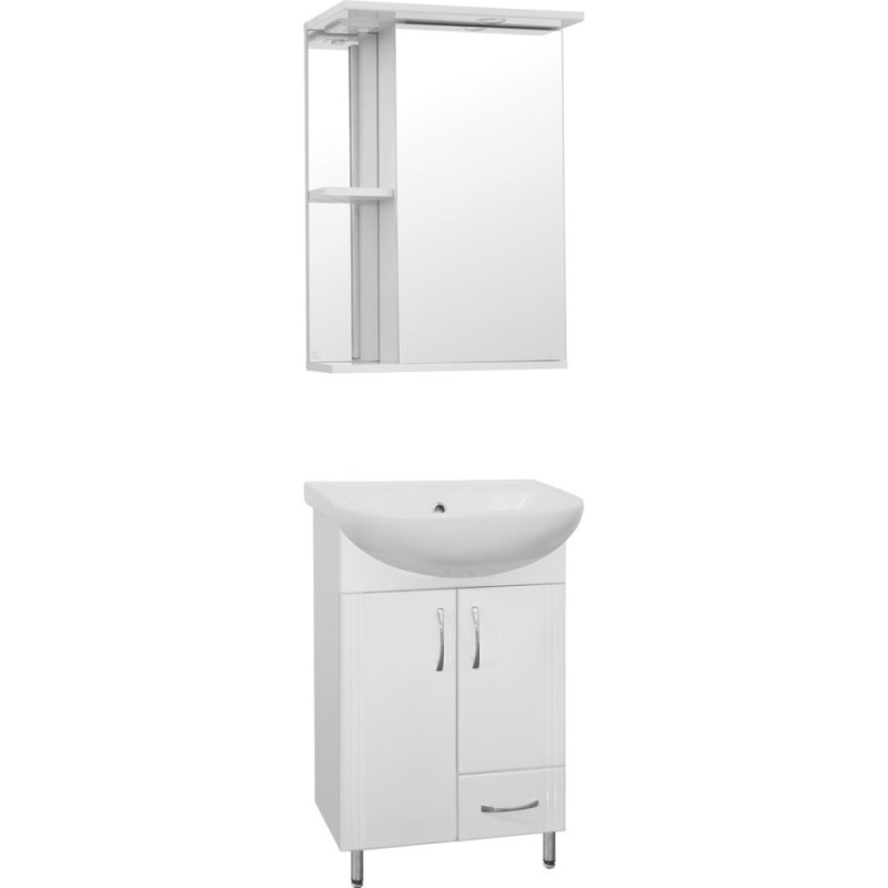 Зеркальный шкаф Style Line Эко Стандарт Николь 50/С ЛС-00000116, 50 см, белое
