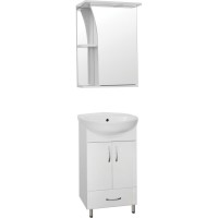 Зеркало-шкаф Style Line Эко Стандарт Виола 50/С ЛС-00000117, 50 см, подвесное, левое, белое