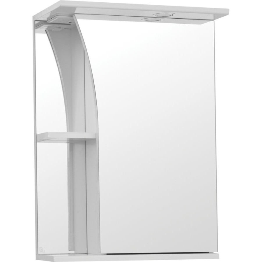 Зеркало-шкаф Style Line Эко Стандарт Виола 50/С ЛС-00000117, 50 см, подвесное, левое, белое