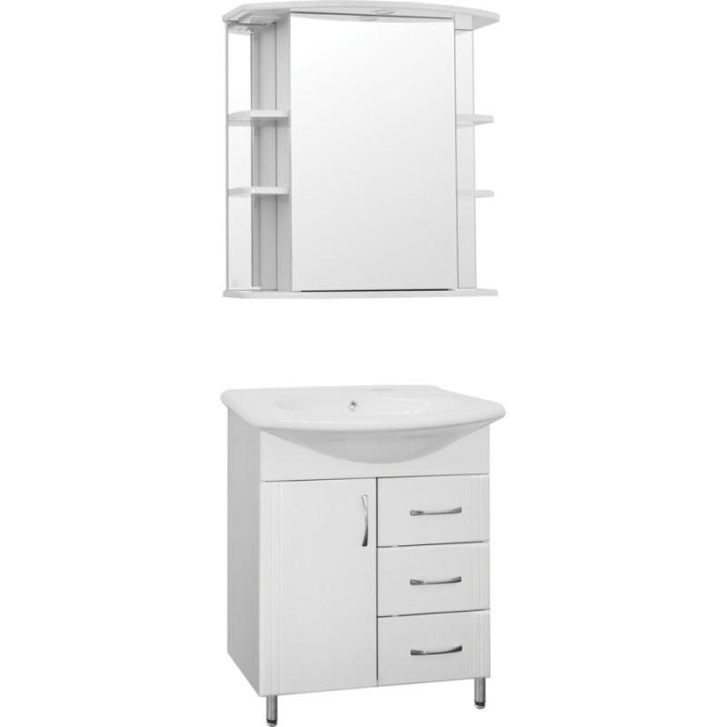 Зеркало-шкаф Style Line Эко Стандарт Лира 70/С ЛС-00000123, 70 см, подвесное, белое