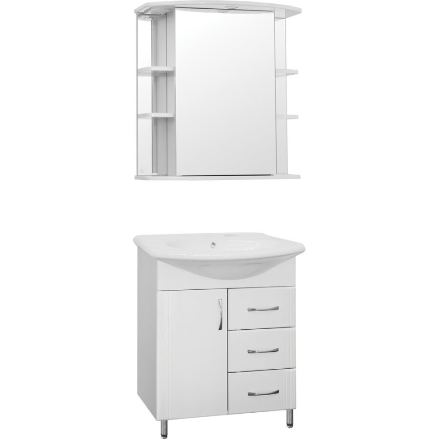 Зеркало-шкаф Style Line Эко Стандарт Лира 70/С ЛС-00000123, 70 см, подвесное, белое