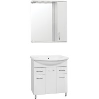Зеркало-шкаф Style Line Эко Стандарт Панда 75/С ЛС-00000124, 75 см, правое, подвесное, белое