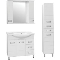Зеркало-шкаф Style Line Ирис 100/С ЛС-00000175, 100 см, подвесное, белый