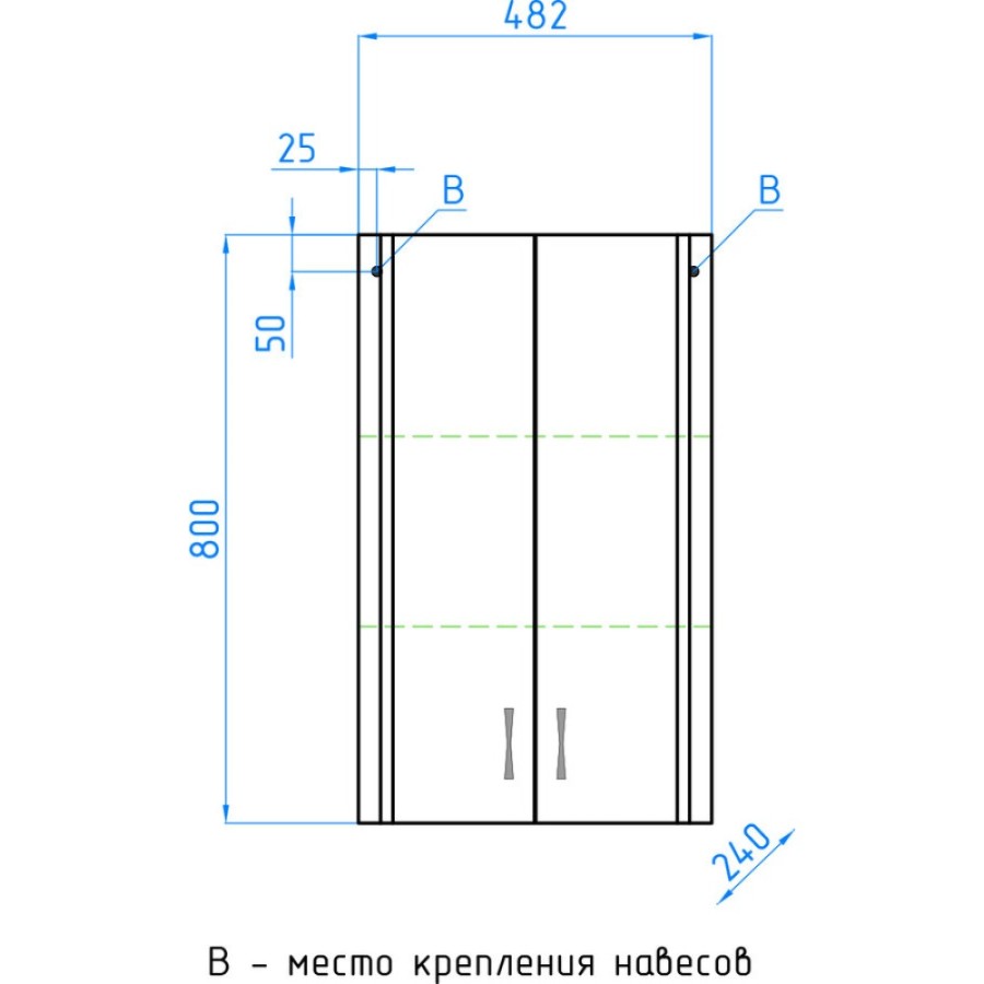 Шкаф подвесной Style Line Эко Стандарт ЛС-00000196, 50 см, цвет белый
