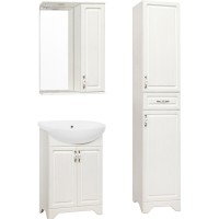 Зеркало-шкаф Style Line Олеандр-2 55/С ЛС-00000201 Люкс, 55 см, правое, подвесное, рельеф пастель