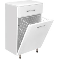 Комод Style Line Эко Стандарт ЛС-00000229, 60 см, с бельевой корзиной, цвет белый