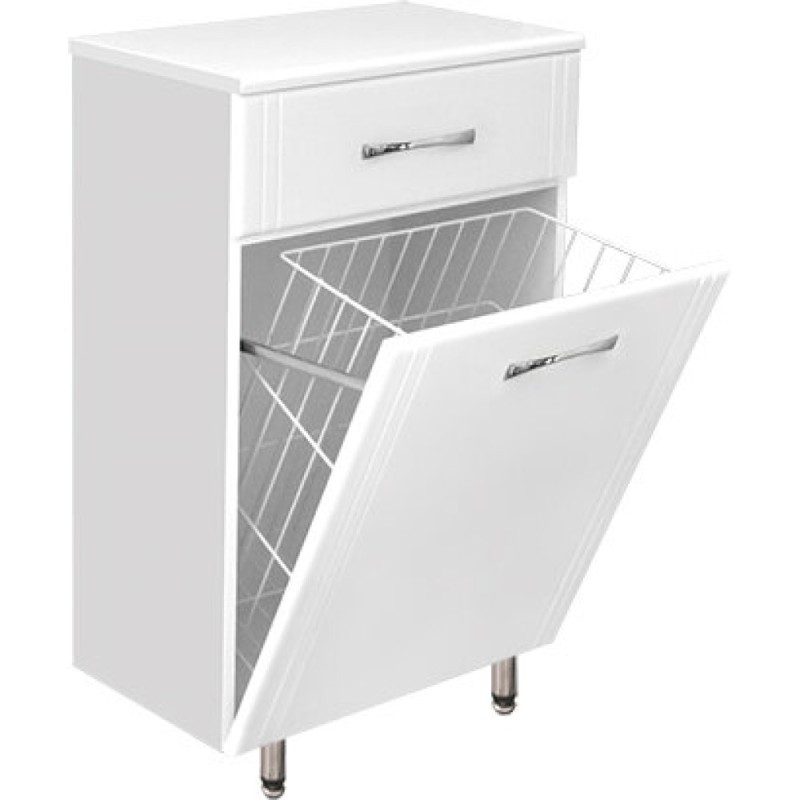 Комод Style Line Эко Стандарт ЛС-00000229, 60 см, с бельевой корзиной, цвет белый