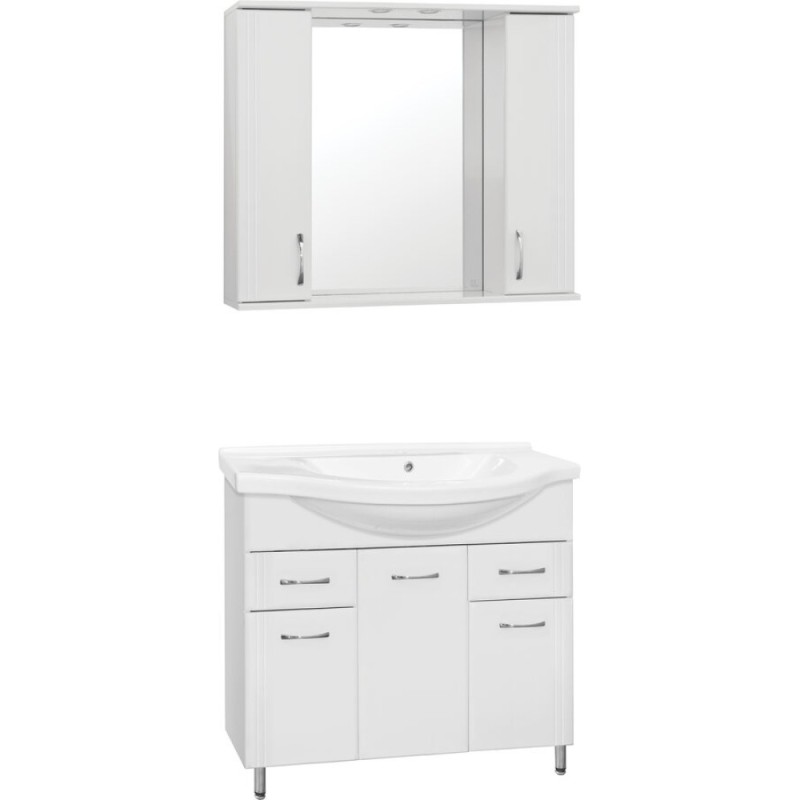 Зеркало-шкаф Style Line Эко Стандарт Панда 100/С ЛС-00000239, 100 см, подвесное, белое