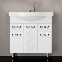 Тумба под раковину Style Line Венеция 90 ЛС-00000260, 90 см, напольная, белая
