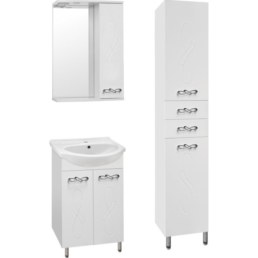 Зеркало-шкаф Style Line Венеция 55/С ЛС-00000261, 55 см, правое, подвесное, белое